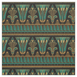 Teal Guld och Black Art Deco Tyg
