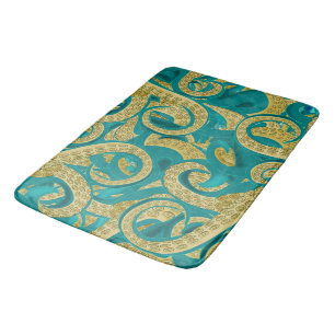 Teal Guld Octopus Bath Mat Badrumsmatta