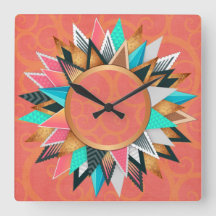 Teal Guld Rosa Aztec Southwest Decor