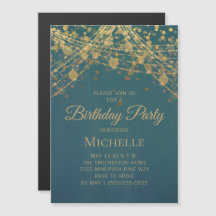 Teal Guld String Ljus någon ålder Kvinnor födelsed