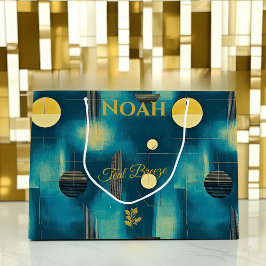 Teal & Gult Breeze Geometric Big Gift-fack