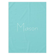 Teal Himlar Personlig Tablecloth