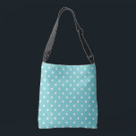 Teal Himlar Polka Dot Axelväska<br><div class="desc">Den här fantastiska skugga av blått kan hittas i ett himlar en viss dag, eftersom himlar ofta ändras. I alla fodral kunde vi inte motstå en ge roligt namn som liknar himmel. Vi gjorde naturligtvis en matchande polka-punkt mönster till ge till att du kunde välja mellan solid och roligt polka...</div>