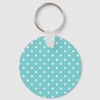 Teal Himlar Polka Dot Keychain Nyckelring