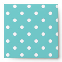Teal Himlar Polka Dot Kuvert
