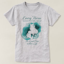 Teal Horse Lover - Little Girls and Horses T Shirt