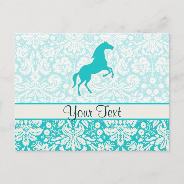 Teal Horse Vykort (Framsida)