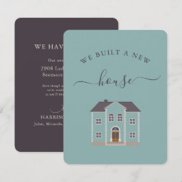 Teal House Vi Byggde ett nytt meddelande från huse