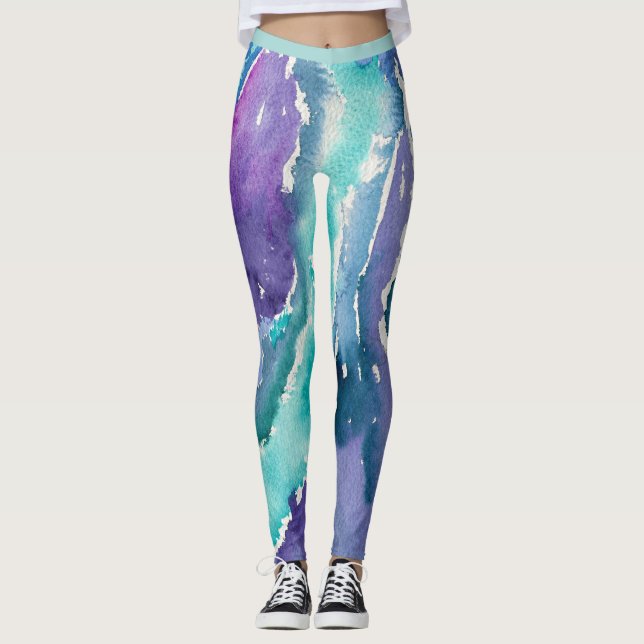 Teal Icicles Leggings (Framsida)