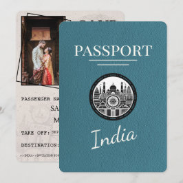 Teal India Passport Save-datum Spara Datumet