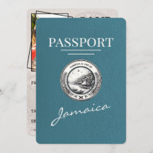 Teal Jamaica Passport Spara datum