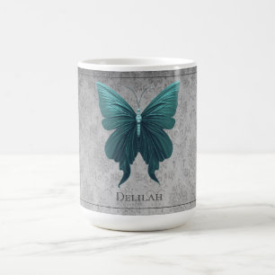 Teal Jeweled Butterfly Kaffemugg