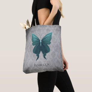Teal Jeweled Butterfly Tygkasse