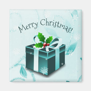 Teal jul Gift Magnet