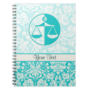 Teal Justice Scales Anteckningsbok