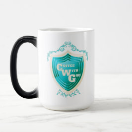 Teal-kaffe med Gud Design Morph Mugg