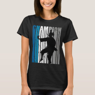 Teal Karate Champion Girls Birthday Competition Te T Shirt