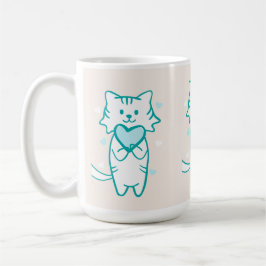 Teal Kattunge Kaffemugg