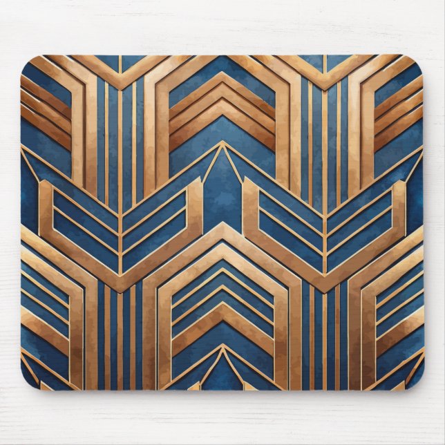 TEAL & KOPPAR ART DECO MÖNSTER MUSMATTA (Framsidan)