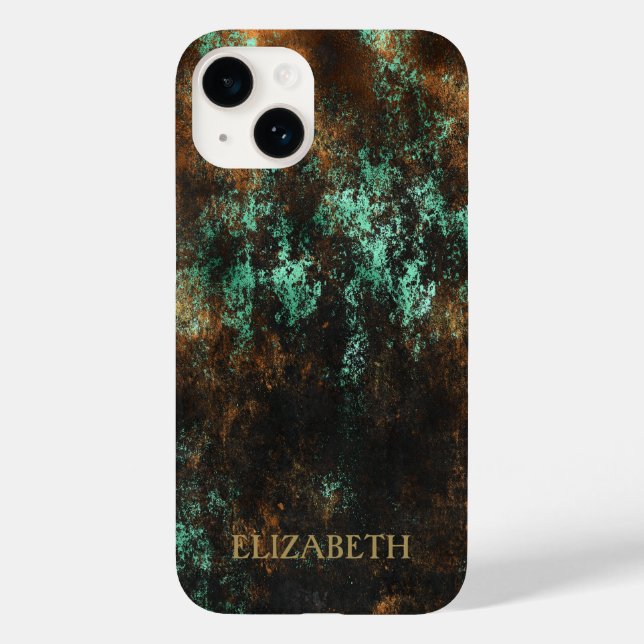 Teal Koppar Metallisk Patina (Baksida)