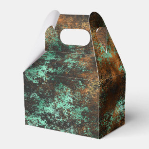 Teal Koppar Metallisk Patina Presentaskar