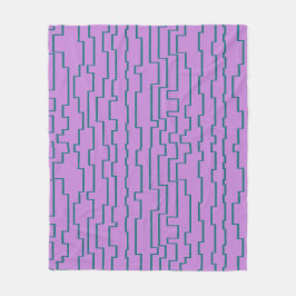 Teal kretslinjemönster  fleecefilt