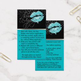 Teal Läppar - Så här tillämpar du och tips Visitkort