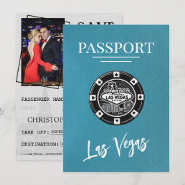 Teal Las Vegas-passet sparar datumet Spara Datumet