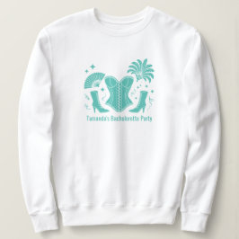 Teal Las Vegas Showgirl Brudtärna Sjungmö T Shirt