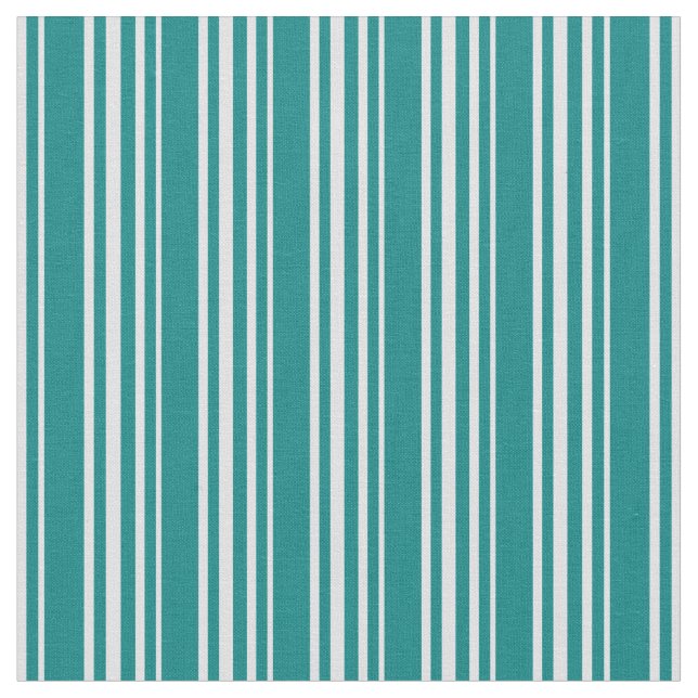 Teal & Lavender Färgad Linjer Tyg (Närbild)