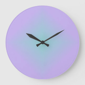 Teal Lavender Glow Stor Klocka