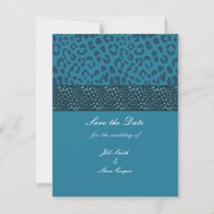 Teal Leopard Mönster Spara Datum Datumet