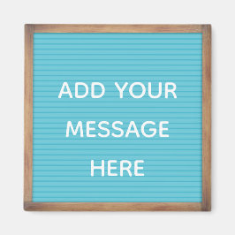 Teal Letterboard i Ram Anpassningsbar Message Magnet
