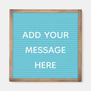 Teal Letterboard i Ram Anpassningsbar Message Magnet