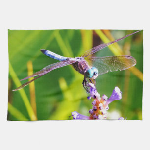 Teal & lila Dragonfly Kökshandduk