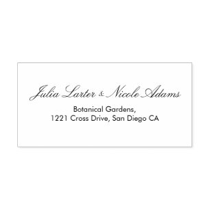 Teal Lila Gult Vår Meadow Flowers Bröllop Självfärgande Stämpel