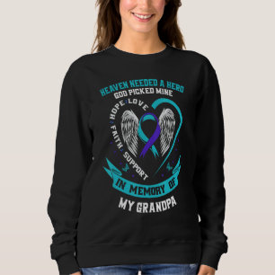 Teal Lila Ribbon Suicide Awareness Shirt Grandpa T