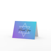 Teal Lila Star of David Bat mitzvah Tack