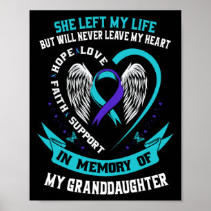 Teal Lila Suicide Awareness Shirt Granddotter Poster