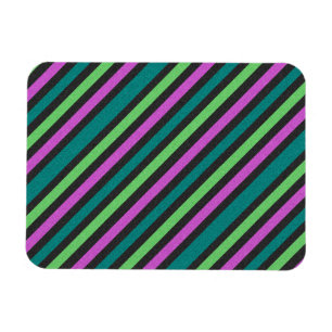 Teal, Lime Green, Shock rosa Stripe ST-aylor Magnet