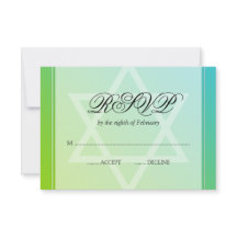 Teal Lime Green Star of David Bat mitzvah OSA