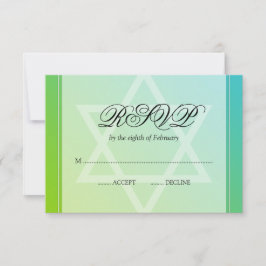 Teal Lime Green Star of David Bat mitzvah OSA