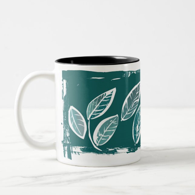 Teal Lövs Two-Tone Mugg (Vänster)