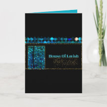 Teal Luxe Mosaik Välkomst Modern Svart Kort