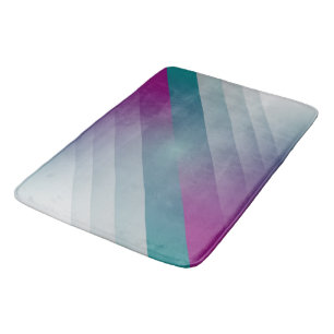 Teal magenta grått trianglar badrumsmatta