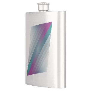 Teal magenta grått trianglar fickplunta