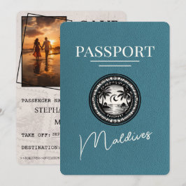 Teal Maldives Passport Spara datum Datumet