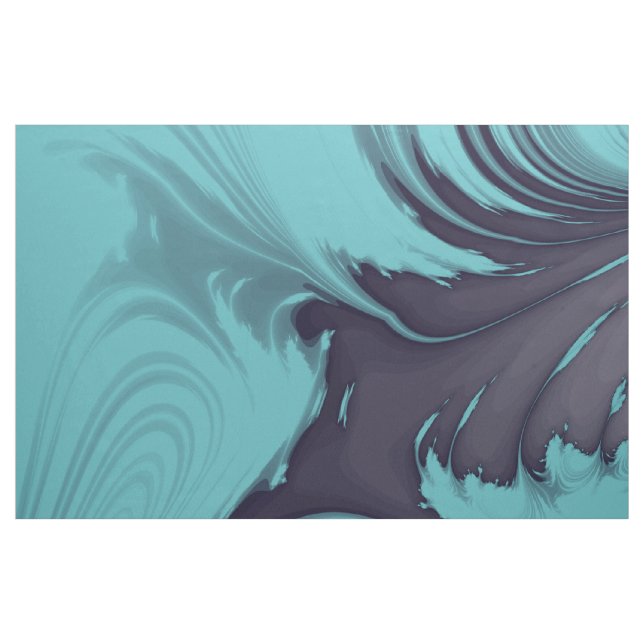 Teal Marble Fabric Tyg (Yard)