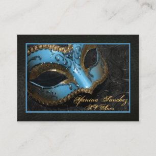 Teal MasqueraOSA Affärskort Tilläggskort