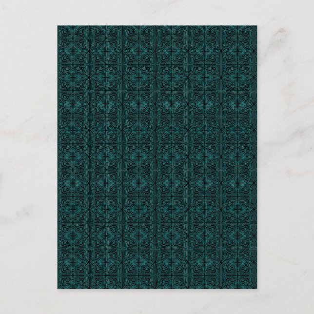 Teal Maze av Mark Edward Westerfield Postcard Vykort (Framsida)